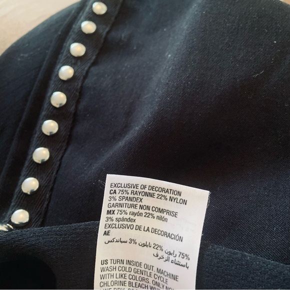 INC International Concepts Black Pull On Pants With Studs - Picture 6 of 7